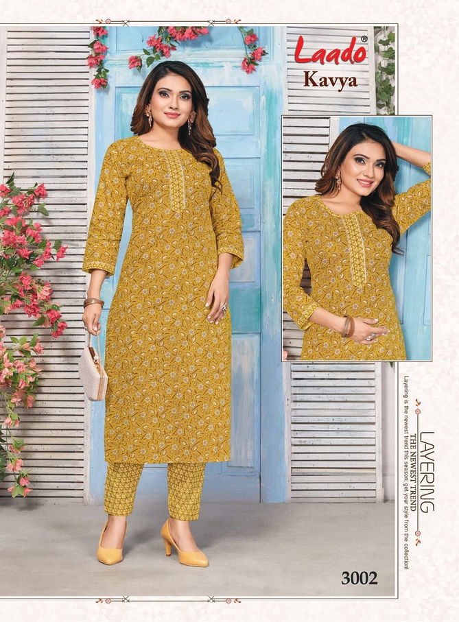 Kavya Vol 3 By Laado Jaipuri Kurti With Bottom Catalog
